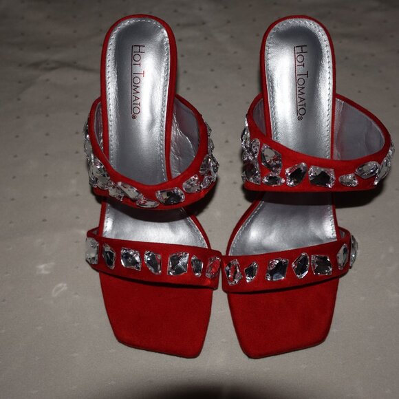 BRAND NEW HOT TOMATO WOMENS RED DRESS SHOES PUMPS SIZE 7M - Picture 2 of 8